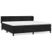 Cama box spring con colchón terciopelo negro 200x200 cm