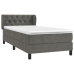 Cama box spring con colchón terciopelo gris oscuro 80x200 cm