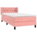 Cama box spring con colchón terciopelo rosa 80x200 cm