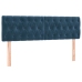 Cama box spring con colchón terciopelo azul oscuro 140x200 cm