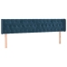 Cama box spring con colchón terciopelo azul oscuro 180x200 cm