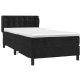 Cama box spring con colchón terciopelo negro 80x200 cm