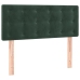 Cama box spring con colchón terciopelo verde oscuro 90x190 cm