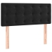Cama box spring con colchón terciopelo negro 90x200 cm