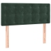 Cama box spring con colchón terciopelo verde oscuro 90x200 cm