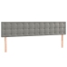 Cama box spring con colchón terciopelo gris claro 180x200 cm