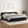 Cama box spring con colchón terciopelo negro 200x200 cm