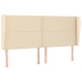Cama box spring con colchón tela color crema 180x200 cm