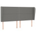 Cama box spring con colchón tela gris oscuro 200x200 cm