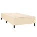 Cama box spring con colchón tela color crema 90x190 cm