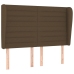 Cama box spring con colchón tela marrón oscuro 140x190 cm