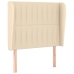 Cama box spring con colchón tela color crema 80x200 cm