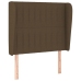 Cama box spring con colchón tela marrón oscuro 90x200 cm