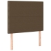 Cama box spring con colchón tela marrón oscuro 90x200 cm