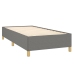 Cama box spring con colchón tela gris oscuro 90x190 cm