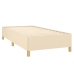 Cama box spring con colchón tela color crema 90x190 cm