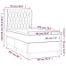 Cama box spring con colchón tela gris claro 90x200 cm