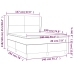 Cama box spring con colchón cuero sintético gris 140x190 cm