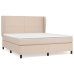 Cama box spring con colchón cuero sintético capuchino 180x200cm