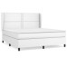 Cama box spring con colchón cuero sintético blanco 160x200 cm