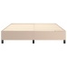 Cama box spring con colchón cuero sintético capuchino 180x200cm