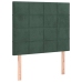 Cama box spring con colchón terciopelo verde oscuro 90x190 cm