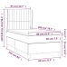 Cama box spring con colchón terciopelo gris oscuro 80x200 cm