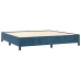 Cama box spring con colchón terciopelo azul oscuro 200x200 cm