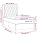 Cama box spring con colchón terciopelo negro 100x200 cm