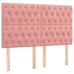 Cama box spring con colchón terciopelo rosa 160x200 cm