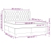 Cama box spring con colchón terciopelo rosa 160x200 cm