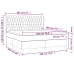 Cama box spring con colchón terciopelo gris oscuro 180x200 cm