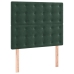 Cama box spring con colchón terciopelo verde oscuro 80x200 cm