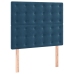 Cama box spring con colchón terciopelo azul oscuro 90x190 cm