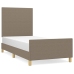 Estructura de cama sin colchón tela gris taupe 100x200 cm