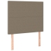 Estructura de cama sin colchón tela gris taupe 100x200 cm