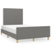 Estructura de cama sin colchón tela gris oscuro 120x200 cm