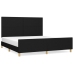 Cama sin colchón tela negro 180x200 cm
