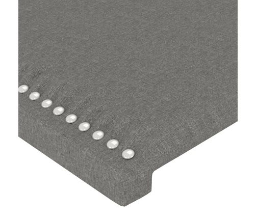 Cama sin colchón de tela gris oscuro 160x200 cm