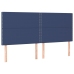Cama sin colchón tela azul 180x200 cm