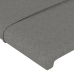 vidaXL Estructura de cama con cabecero de tela gris oscuro 90x200 cm