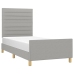 Estructura de cama sin colchón tela gris claro 80x200 cm
