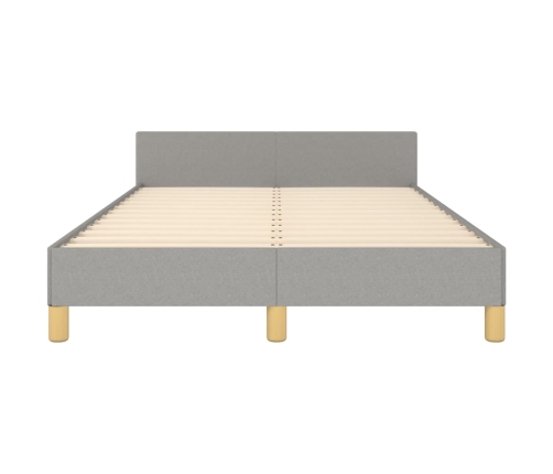Estructura de cama sin colchón tela gris claro 120x200 cm