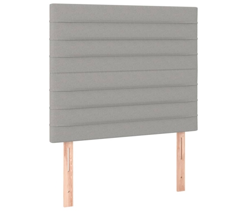 Estructura de cama sin colchón tela gris claro 120x200 cm