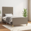 Estructura de cama sin colchón tela gris taupe 80x200 cm