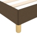 vidaXL Estructura de cama con cabecero de tela marrón oscuro 90x190 cm