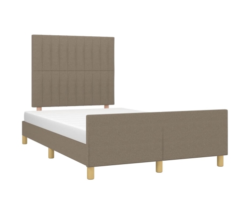 Estructura de cama sin colchón tela gris taupe 120x200 cm