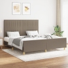 vidaXL Estructura de cama con cabecero de tela gris taupe 160x200 cm