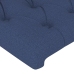 vidaXL Estructura de cama con cabecero de tela azul 90x190 cm