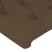 Estructura de cama sin colchón tela marrón oscuro 100x200 cm